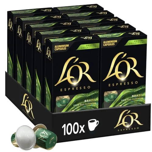 L'OR Espresso Café Brazil Orígenes | 200 Cápsulas de L'OR