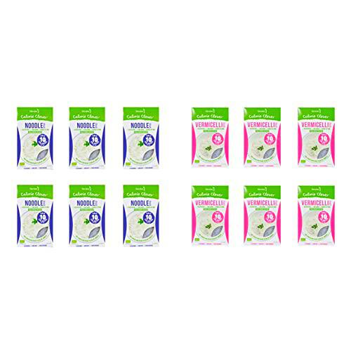 6x Slendier Bio Konjac Fideos 400g &amp; 6x Bio Konjac Cabello de ángel 400g