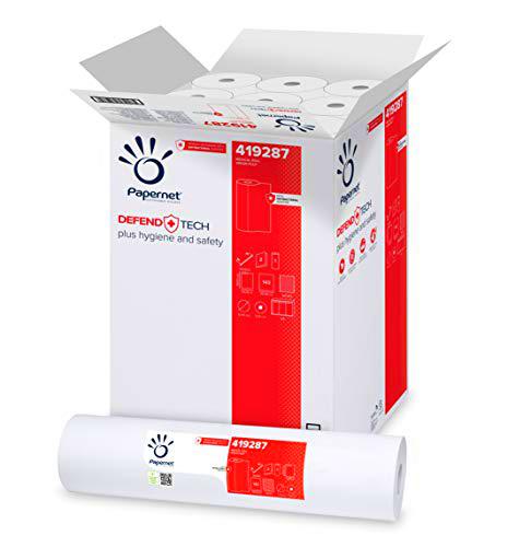 Papernet Defend Tech 419287 - Rollo de sofá desechable higiénico con fórmula antibacteriana de 2 capas