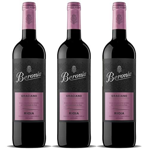 Beronia Graciano - Vino D.O.Ca. Rioja - 3 Botellas de 750 ml