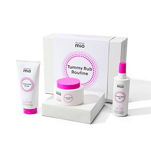 Mama Mio Juego de regalo de embarazo de rutina de barriga | Máxima protección para el cuidado de los golpes | Kit de protección de estrías | Complejo elástico de piel rico en omega