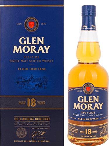 Glen Moray Elgin Heritage 18 Years Old Speyside Single Malt Scotch Whisky in Gift Box