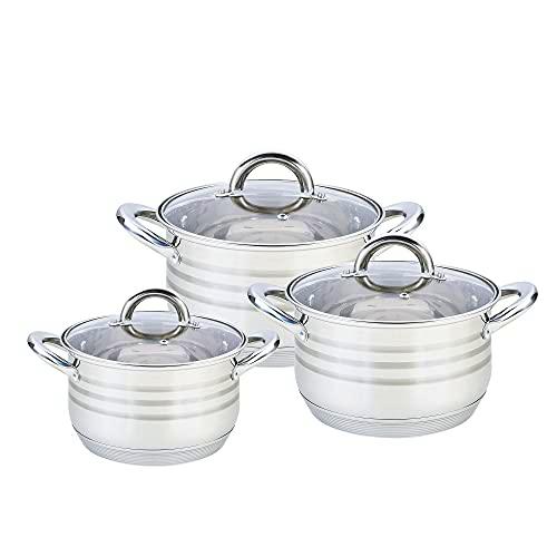MAESTRO MR-3513-6L JUEGO DE OLLAS (2,9L, 5,1L, 6,5L) MR-3513-6L