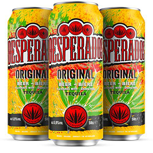 Desperados Cerveza Tequila Pack Lata, 24 x 50cl