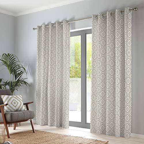 Fusion - Navaho - Par de Cortinas con Ojales Bohemios 100% algodón