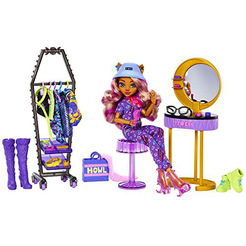 Monster High Estudio de moda Clawdeen Wolf Muñeca con tocador