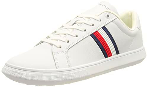 Tommy Hilfiger Rayas corporativas de Cuero, Tenis Cupsole Hombre