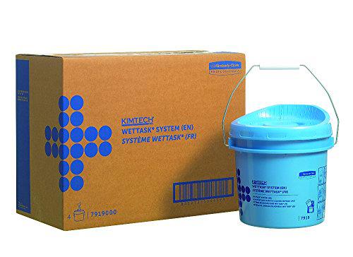 WETTASK* Cubo Dispensador de Paños en Rollo 7919 - 4 x cubos de color azul