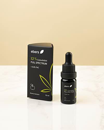 Ebers CBD | Aceite de cáñamo 12% (10ml) | Aceite con Extracto de Cáñamo Natural