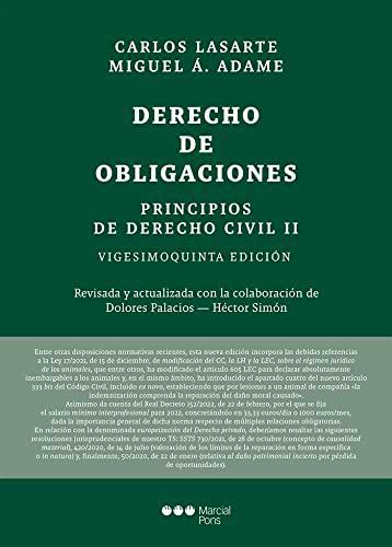 Principios de Derecho civil 25ª ed.: Tomo II: Derecho de obligaciones (Manuales universitarios)