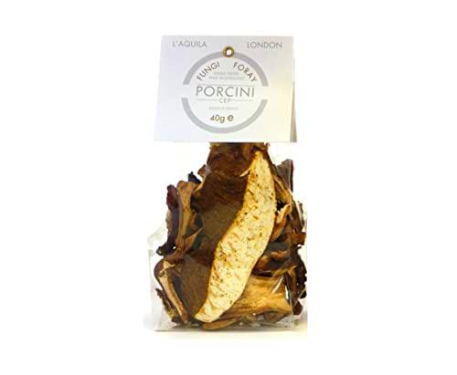 Caja con doce productos de 40 g cada una de las rebanadas de hongos porcini secas de primera opción.