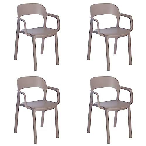 resol ONA Set 4 Silla con Brazos Interior, Exterior | jardín