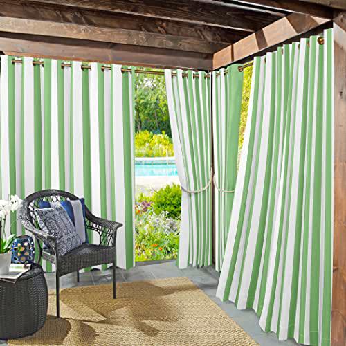 Sun Zero Valencia Cabana Stripe - Juego de 2 Paneles de Cortinas con Ojales para Interiores y Exteriores