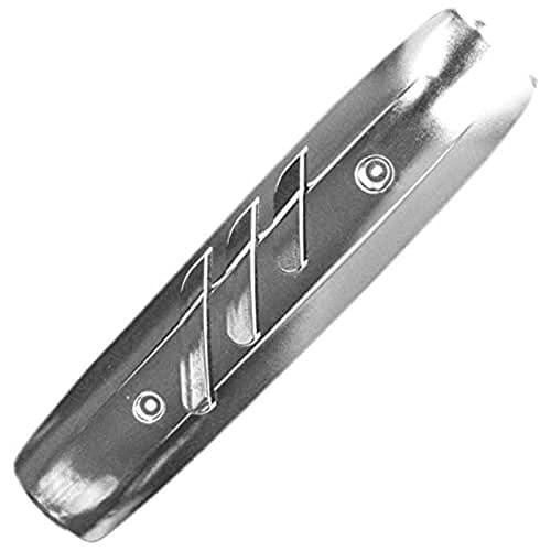 one by Camamoto cód. 77017500 Protector de calor de defensa silenciador cromado compatible con Yamaha T-Max 500 de 2001 a 2007 carburador (distancia entre orificios de 200 mm)