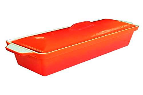 Vogue Orange - Cacerola rectangular, 1,3 L, 110 x 340 x 105 mm