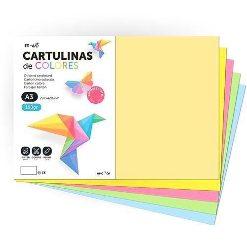 Cartulina de Colores, Cartulina A3, Folios de Colores 180gr