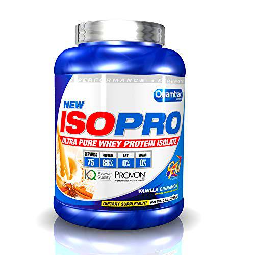 Quamtrax Nutrition - Isopro CFM Proteína Whey - De Vainilla Cinnamon, 2266 gr