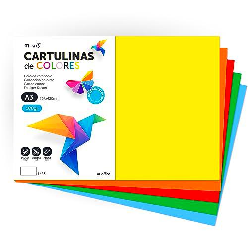 Cartulina de Colores, Cartulina A3, Folios de Colores 180gr