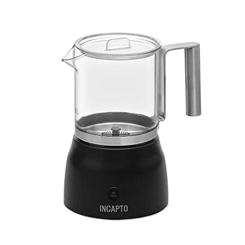 Incapto Coffee - Espumador de Leche Automático | Color Negro | Capacidad de 100-150 ml | Capuccinador | Vaporizador de Leche y Bebidas Vegetales | En frío y en Caliente