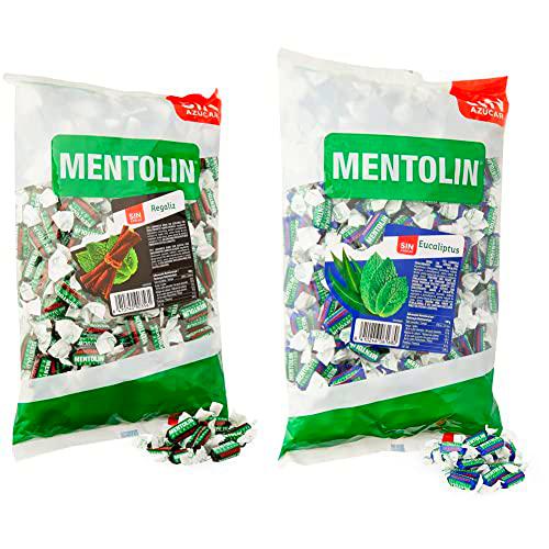 Mentolín Regaliz Caramelo Balsámico sin Azúcar - 1000 gr &amp; Caramelo Balsámico sin Azúcar