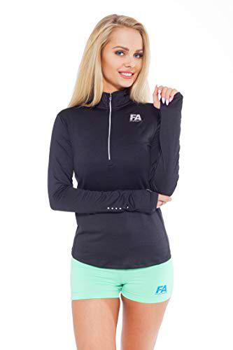 FA WEAR Sudadera de Manga Larga, Color Negro, Talla M