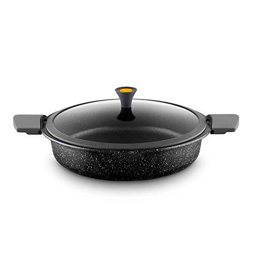 Castey - Cacerola Baja Vulcano Inducción 22 cm Con Tapadera