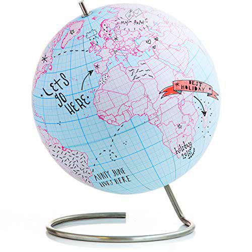 SUCK UK Large Globe Journal - Globo terráqueo de papel