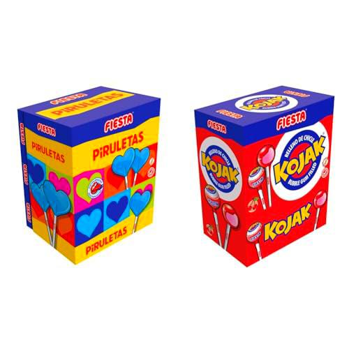FIESTA Piruletas Pintalenguas Caramelo con Palo en Forma de Corazón Sabor Mora