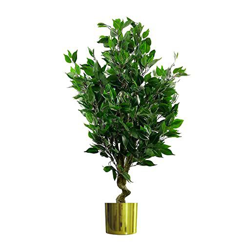 Leaf Árbol de ficus Artificial Realista con Maceta