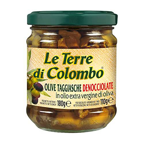 Le Terre di Colombo - Aceitunas Taggiasca sin hueso en aceite de oliva virgen extra (36 %)