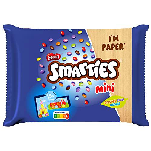 NESTLÉ SMARTIES grageas de chocolate con leche pack 16 bolsas de 216g