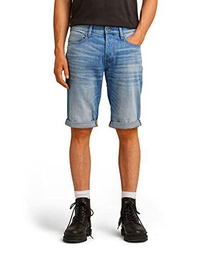 G-STAR RAW Shorts 3301 para Hombre, Azul (Lt Aged D07432-8973-424), 32