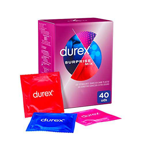 Durex Preservativos Surprise Mix, selección de 40 condones