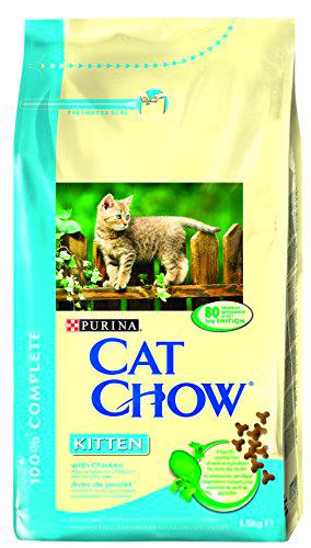 Purina Cat Chow Pienso para Gatito, Junior, Bebé con Pollo