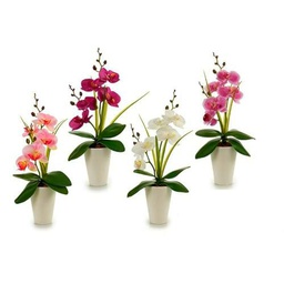 Ibergarden Flor Decorativa Orquídea Plástico 14 x 35 x 8 cm (12 Unidades)