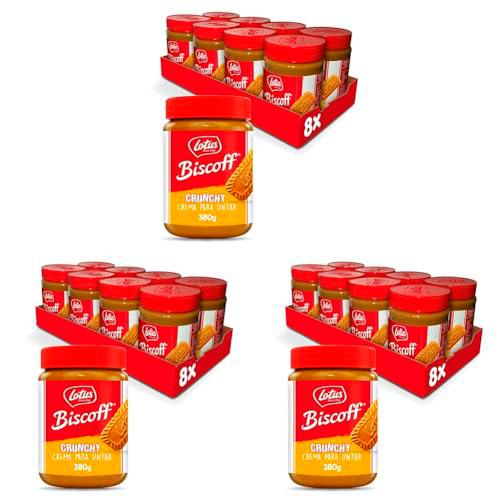 Lotus Biscoff | Crema para Untar | Crujiente | Sabor Original Caramelizado | Vegano | Sin Aromas ni Colorantes Artificiales | 8 x 380g | 3,04kg (Paquete de 3)