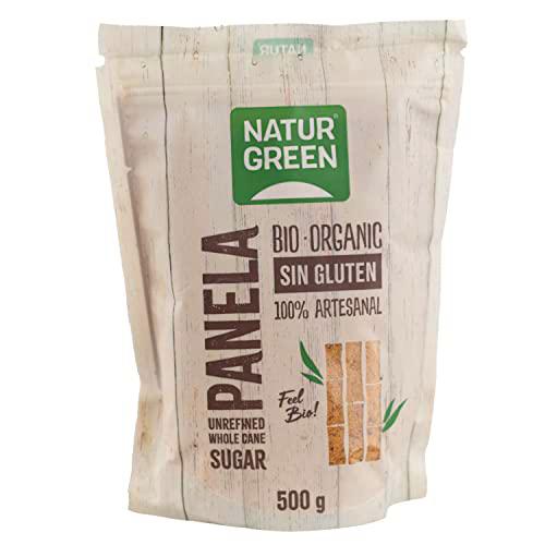 NaturGreen - Panela Cristalizado Bio, Azúcar Puro, Edulcorante Ecolócigo