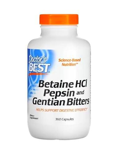 Doctor's Best Betaine HCL Pepsina &amp; Gentian Bitters