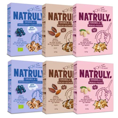 NATRULY Granola BIO Sin Azúcar Refinado, Sin Gluten