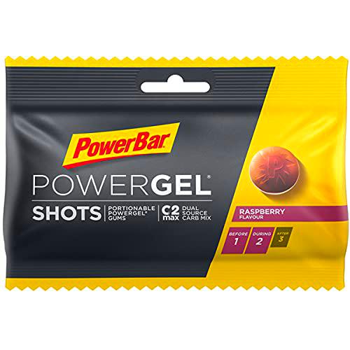 Powerbar PowerGel Shots Raspberry 24x60g - Carbono de Alta Energía + Neumáticos C2Max + Vitamina B