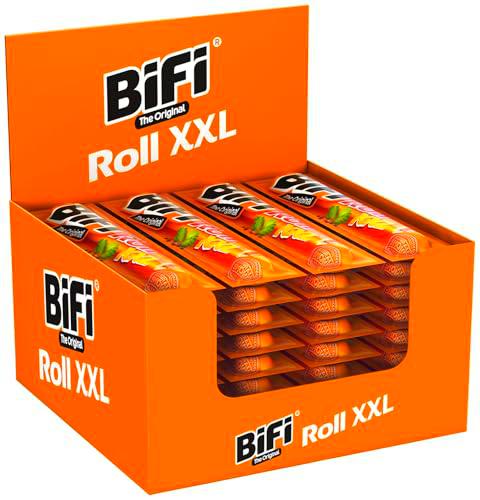 BiFi Roll XXL - Pack de 24 unidades de 70 g, snacks de salami envueltos en delicioso hojaldre
