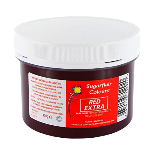 Sugarflair Maximum Concentrated Paste Colour Red, Colorante para Mazapán y Pasta de azúcar