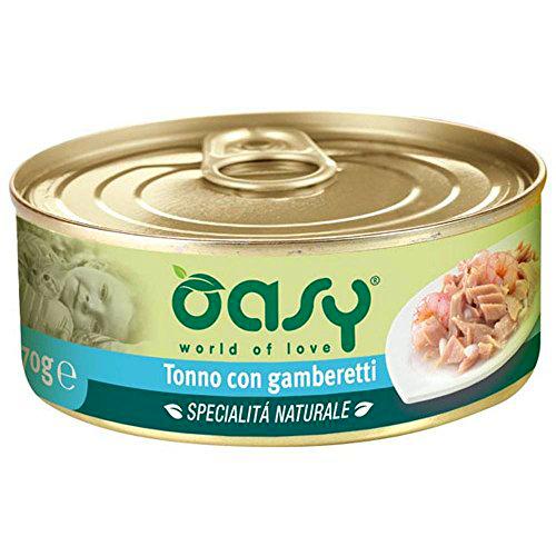 Oasy Wet Cat - Tonno con gamberetti Lata Gr 150