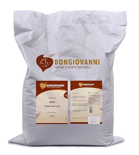 Bongiovanni Farine e Bonta' Naturali Harina de Arroz Termotratada 25Kg sin Gluten 25000 g