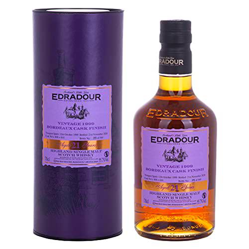 Edradour Edradour 21 Years Old Highland Single Malt Bordeaux Cask Finish Vintage 1999 55.7% Vol