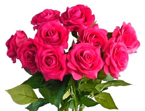 Ramo de Rosas Rosa Oscuro Frescas con 25 Flores Románticas