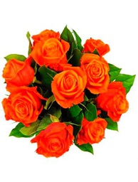 Ramo de ROSAS NARANJA Naturales con 25 Flores en Tonos Vibrantes Rosas Naranja Frescas para Ocasiones Especiales