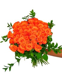 Bouquet de Rosas Naranja con 25 Flores Aromáticas y Frescas para Endulzar el Hogar Rosas Naturales