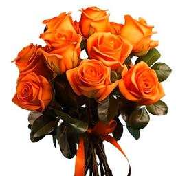 Ramo de Rosas Naranja Frescas con 25 Flores Románticas