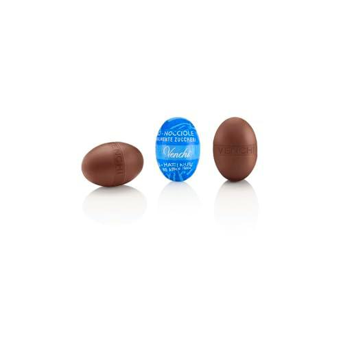 Venchi - Huevos de Chocolate, 1 Kg, Sabor Chocolate con Leche Rellenos de Crema de Gianduia Oscura con "Avellana Piamonte"